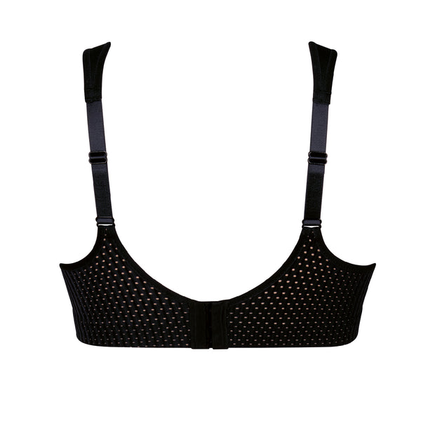 Air Control Post Mastectomy Bra with Padded Cups - Black