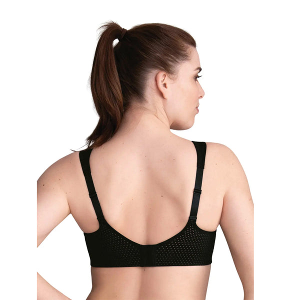 Air Control Post Mastectomy Bra with Padded Cups - Black