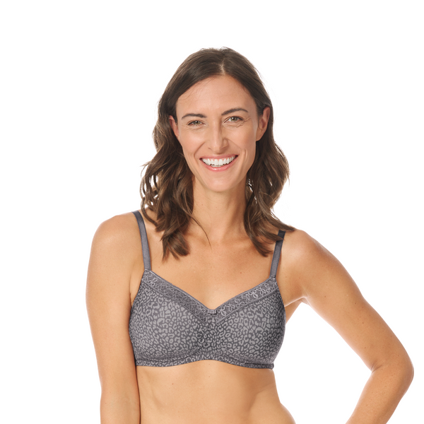 Bliss Non-wired Padded Bra - Dark grey/light grey