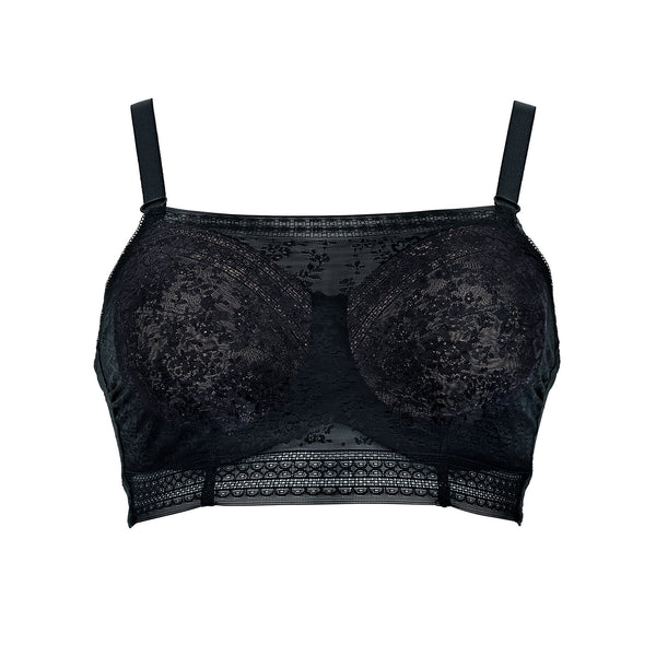 Fleur Lace Bandeau Top - Black