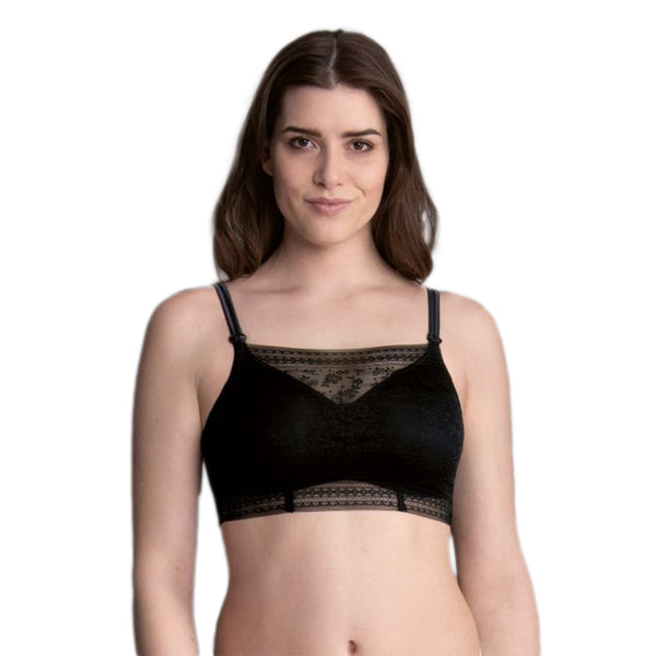 Fleur Lace Bandeau Top - Black