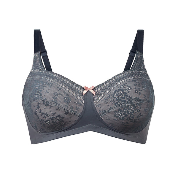 Fleur Wire-free Mastectomy Bra - Anthracite