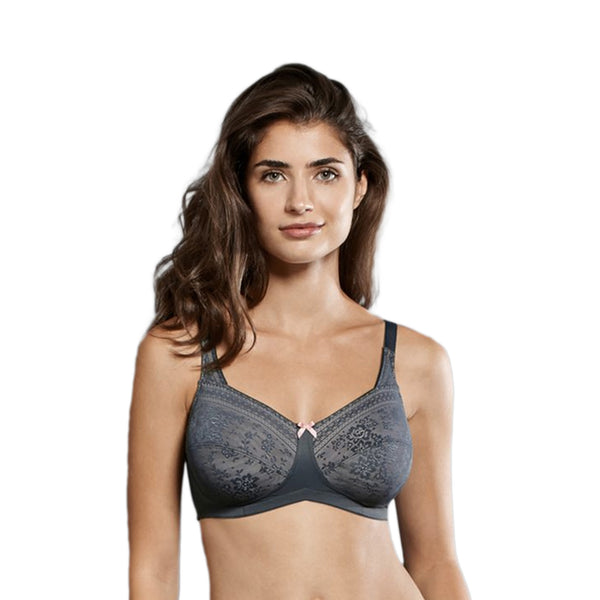 Fleur Wire-free Mastectomy Bra - Anthracite