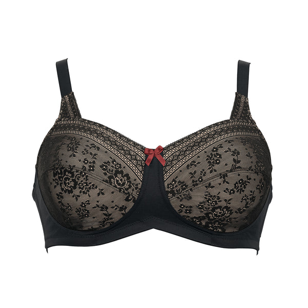 Fleur Wire-free Mastectomy Bra - Black