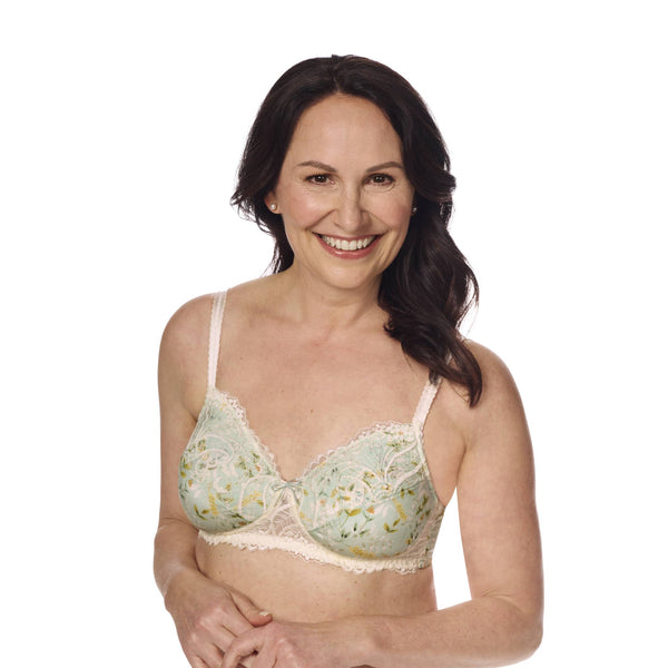 Kalina Non-Wired Padded Bra - mint / multi