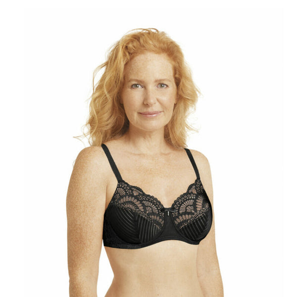 Karolina Padded Non-Wired Bra - Black/Nude
