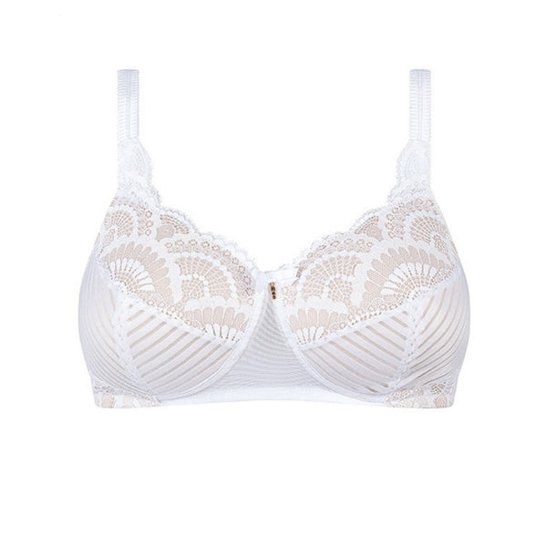 Karolina Padded Non-Wired Bra - White/Light Nude