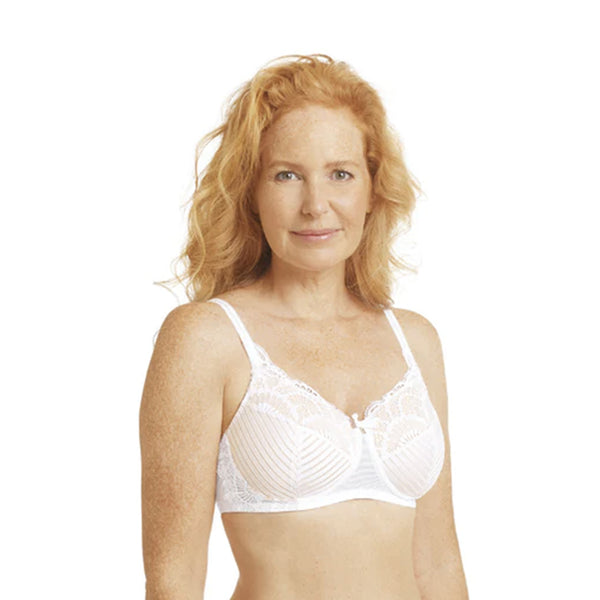 Karolina Padded Non-Wired Bra - White/Light Nude