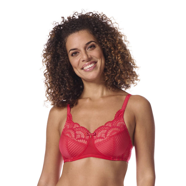 Karolina Non-Wired Padded Bra - hot pink / sand