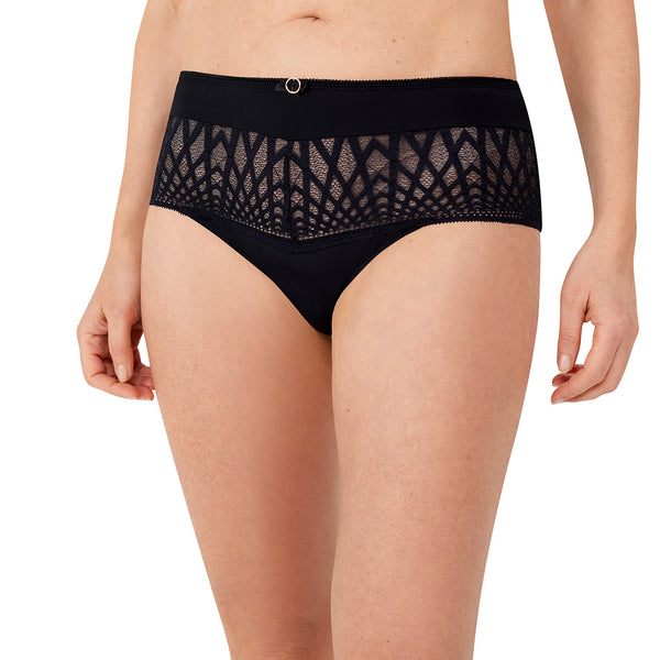 Pia High-Waist Brief - black/sand
