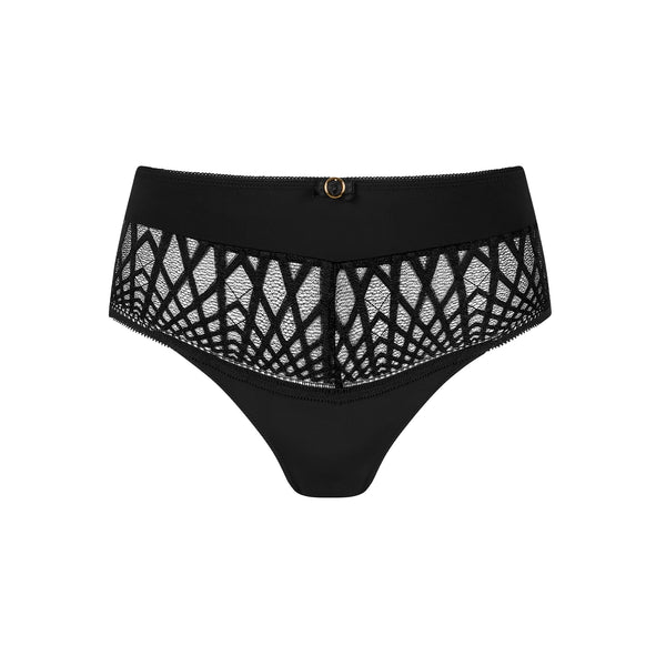 Pia High-Waist Brief - black/sand