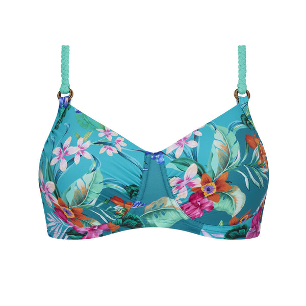 Alvor Non-Wired Padded Bra Top - turquoise / multi