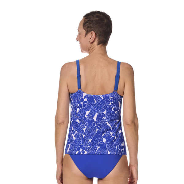 Azores Tankini Top - royal blue / white