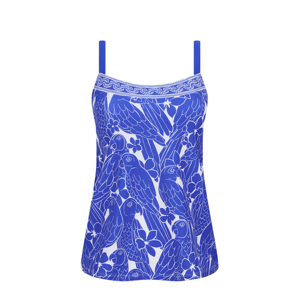 Azores Tankini Top - royal blue / white