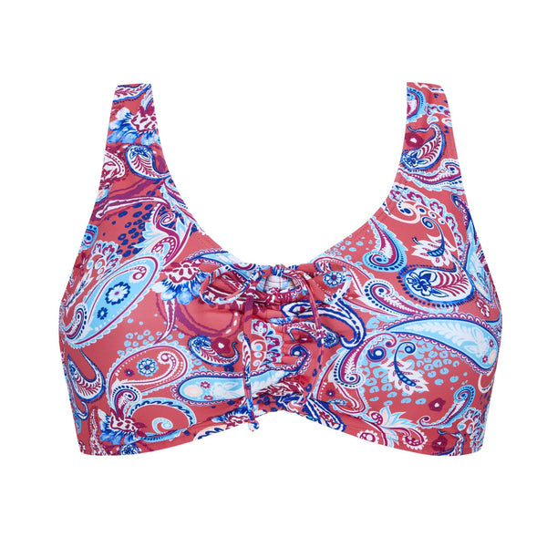 Barbados Non-Wired Bra Top - hot pink / multi