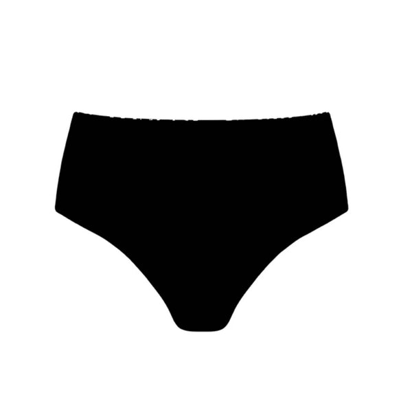 Manila High-Waist Bikini Bottoms - Black