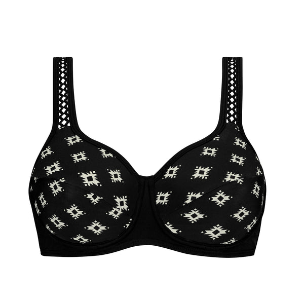 Palermo Underwired Bra Top - black / off-white