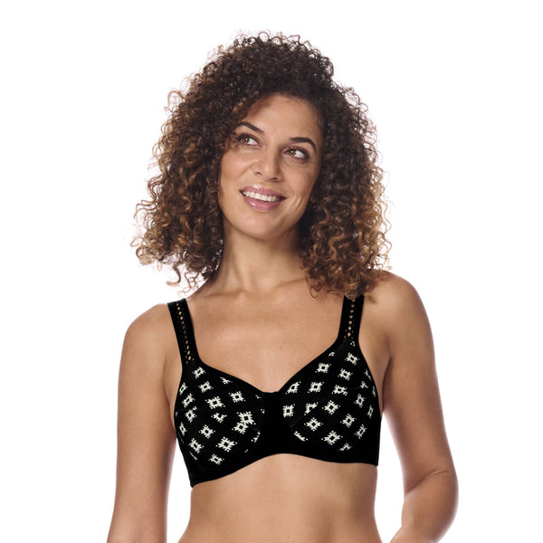 Palermo Underwired Bra Top - black / off-white