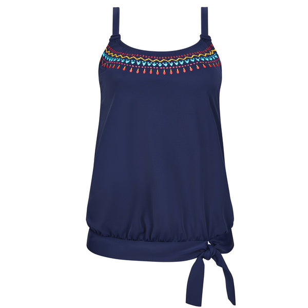 Thassos Blouson Top - navy / multi