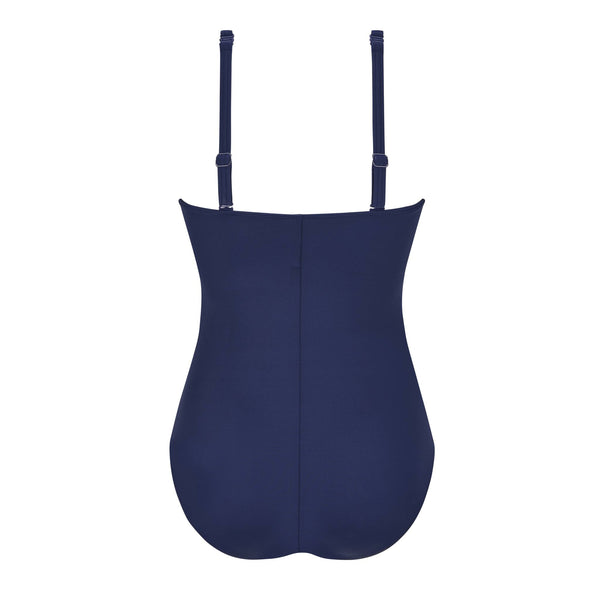 Thassos One-Piece High-Neckline Swimsuit - navy