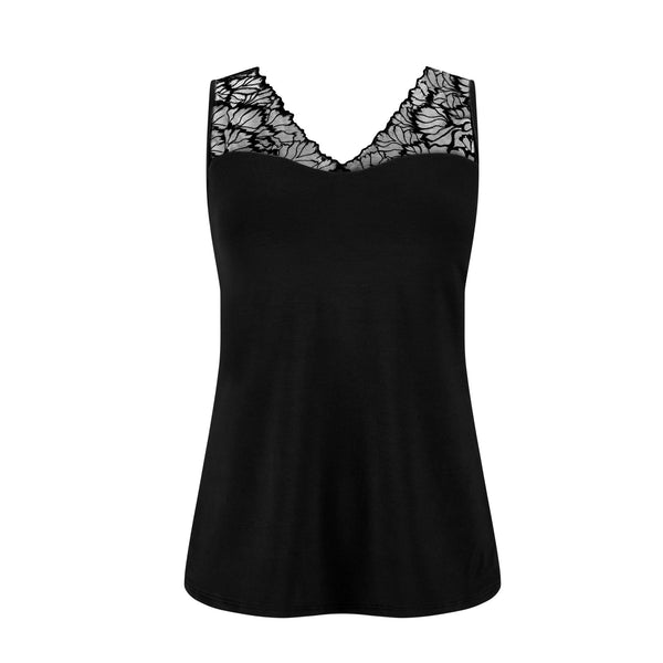 Velvet Lace Top - Black